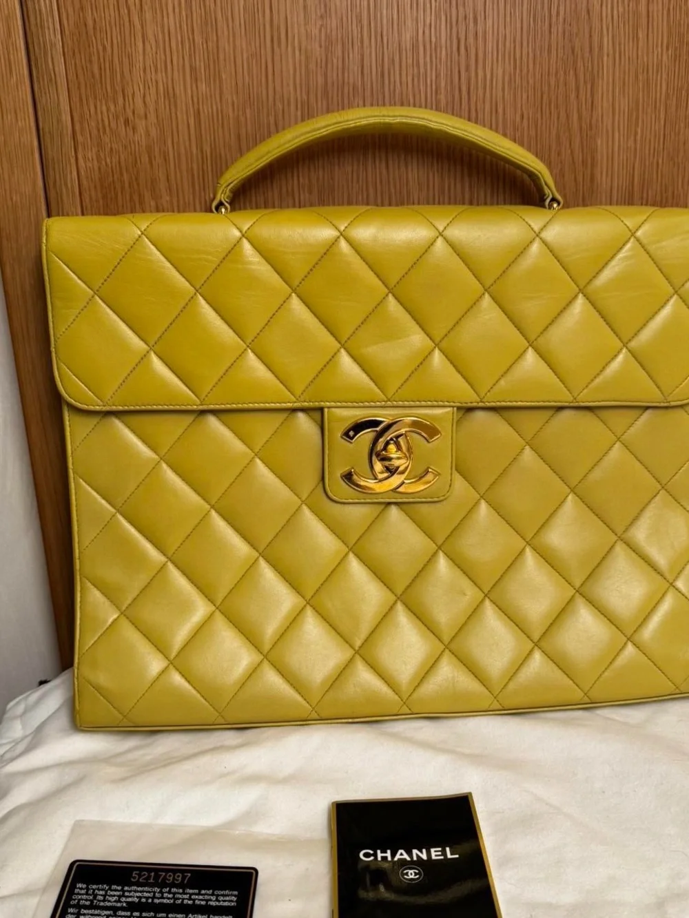Vintage RARE CHANEL Quilted Top-Handle Briefcase